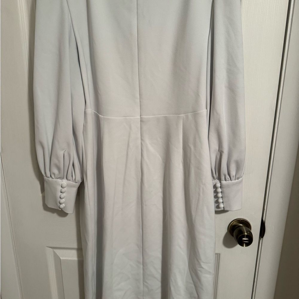 Calvin Klein - white puff sleeve classic dress size 16 - Picture 5 of 5